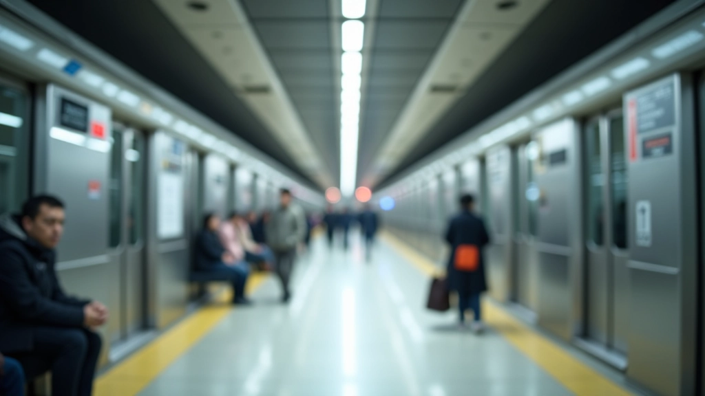 Hong Kong MTR platform during quiet moment with minimal passengers showing urban stillness and peaceful commute environment